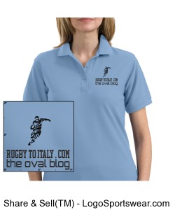 Rugby To Italy Ladies Silk Sport Shirt. Design Zoom